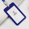 En stock de fábrica tarjetero de plástico tarjetero para identificación de estudiante tarjetero rígido para tarjeta de identificación tarjetero para identificación de exposición carcasa para tarjeta de trabajo de fábrica