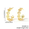 Moxi Pendientes de Tachuela de Trébol Nuevos Transfronterizos Pendientes Clip para Oreja Personalidad Versátil Regalo de San Valentín Cumpleaños Accesorios