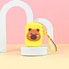 Bolsa para Monedas de Silicona Mini Cartera Portátil Dibujos Animados Linda Bolsa de Almacenamiento Estuche para Auriculares Bolsa con Llavero Colgante Pequeño