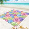 Esterilla de playa transfronteriza de secado rápido, repelente al agua y a prueba de humedad, esterilla de picnic para exteriores, manta de camping