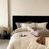 Estilo Retro Old Money de los 50s Juego de Cuatro Piezas Jacquard 100% Algodón Funda Nórdica de Borde Ancho Sábana Bajera Cama de Tacto de Alta Gama