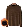 Ropa de Papá con Forro de Polar Invierno Suéter para Hombres de Mediana Edad y Mayores Ropa Cálida para Abuelo Top Grueso de Chenilla para Hombre