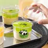 Taza de Pudín Especial para Leche de Doble Pared Gelatina de Leche de Coco Bol de Yogur Caja de Embalaje Desechable de Plástico Transparente para Postre de Gelatina de Frutas