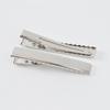 Pinza cuadrada para pico de pato, pinza de cocodrilo plateada avanzada, pinza para flequillo, accesorios de bricolaje, horquilla, accesorios para el cabello