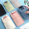 Estuche de Cuero Multicolor para Bolígrafos de Enfermera en Stock, Portabolígrafos Portátil para Bolsillos de Bata Blanca, Almacenamiento de Bolígrafos para Bolsillos de Camisa