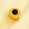 Anillo de Gemas Retro Europeo y Americano de Acero Inoxidable 304 para Mujer Anillo Chapado en Oro de 18k Joyería de Mano de Diseño de Nicho de Lujo Ligero en stock