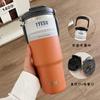 Taza de vacío Taishuo con asa para mujer, gran capacidad, taza de café de acero inoxidable, taza de agua para coche, taza de aspecto atractivo para hombres y niñas