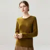 Suéter de Punto Fino de Lana y Cachemira para Otoño e Invierno para Mujer con Dobladillo Enrollado Plano Holgado Cuello Redondo
