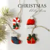 Colgantes de Mini Árbol de Navidad de Resina Transfronterizos Decoraciones Navideñas Calcetines para Árbol de Navidad Bolsas de Regalo Accesorios Colgantes