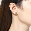 Clavos de Hueso de Oreja de Rosca de Plata S925, Joyería de Oreja Mini Compacta Geométrica de Corazón, Clavos de Oreja Que No Necesitan Quitarse al Dormir, Clavos de Hueso de Oreja