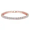 Dragão e Europa e os Estados Unidos moda quente novo pulseira de amor cravejada com zircônia em ouro rosa pulseira simples de liga com diamante para mulheres