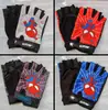 Guantes para niños de medio dedo con dibujos animados para primavera y otoño, verano, ciclismo al aire libre, antideslizantes, transpirables, protectores, dedos finos y largos para niños y niñas