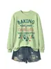 BAKING MAIS QUE Amazon eBay loja independente moda casual feminina outono e inverno gola redonda moletom comércio exterior
