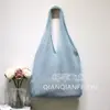 Bolsa Roja Hueca Color Caramelo para Mujer Estilo Perezoso de Verano Bolso Tejido Bolso de Hombro de Punto para Viajero Diario Bolso Tote