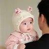 Touca de Bebê Outono Inverno Quente à Prova de Vento Protetora da Moleira Touca Turbante para Bebê Menina Recém-nascido Menina Fofa Touca Fetal