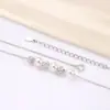 Colar de Pérola Rosa Manta Roxo em Prata Esterlina S925 para Mulheres Versátil Moda Luxo Acessível Elegante Alta Qualidade Transfronteiriça Colar de Bola de Diamante