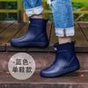 Botas de Chuva Transfronteiriças de Comércio Exterior para Homens, Botas de Chuva Impermeáveis de Cano Médio, Botas de Água Quentes, Sapatos de Borracha para Cozinha, Galochas para Pesca e Lavagem de Carros com Algodão Adicionado