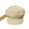 Boina británica retro estilo japonés con hebilla de cinturón para mujer, gorra de vendedor de periódicos moderna y a la moda que hace que la cara se vea más pequeña, sombrero octogonal versátil