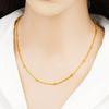 Imitação de Ouro 24k Colar Feminino Redondo Cobra Cadeia Beads Sands Ouro All-match Redondo Clavícula Cadeia Colar Cadeia Cross-border Novos Acessórios