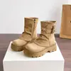 Venta directa de fábrica, botas de nieve de suela gruesa para mujer, botines con suela de plataforma, botas apiladas versátiles y de moda 2907-5