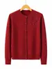 Cárdigan de Punto para Mujer Tallas Grandes Moda de Alta Gama Abrigo Suéter de Manga Larga Ropa para Madres de Mediana Edad Otoño