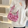 Invierno Nuevo Peluche Bolso de Hombro Sobaco de Mano para Mujer Monedero Pequeño Fresco Casual Portátil Casual Bolso de Mujer