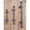 Manija de Puerta Grande de Hierro Fundido Antiguo Estilo Retro para Patio Exterior Jardín Puerta de Madera Decoración de Puerta de Gabinete Tirador de Hierro Forjado Perno