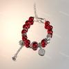 Pulsera de Cereza con Lazo Estilo Dulce y Femenino Más Vendida Diseño de Instagram Regalo para Mejor Amiga Novia