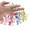 Chaveiro Boneca Cavalo Arco-Íris Pequeno Pingente Unicórnio PVC Macio Boneca Pingente Chaveiro Acessório para Carro Bolsa