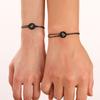 Presente de Pulseira de Casal para o Dia dos Namorados Corda de Mão Tecida à Mão Pulseira Magnética de Amor para Homens e Mulheres Amizade Corda Vermelha Transfronteiriça