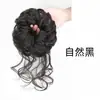 Diadema de Pelo de Barba de Dragón Trenza Falsa Cola de Caballo Nuevo Chinoiserie Trenza Larga Cabeza de Brote Giro Trenza de Boxeo Atado Alto Doble Accesorios para el Cabello Marrón y Negro