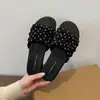 Sandalias planas de lunares para mujer 2026 nuevo estilo de verano sandalias sencillas versátiles sin cordones suela blanda casual para playa calzado de mujer