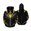 Nuevo Modelo de Comercio Exterior D-Li B-Dong Serie de Equipo Sudadera con Capucha y Cremallera Estampado Digital 3D Cosplay de Anime