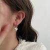 Pingente de Coração de Diamante Estilo Frio, Moderno e Elegante, Design em Forma de Coração, Versátil e Exquisito Brincos de Coração para Mulheres