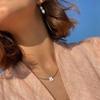 Collar con letra de concha al por mayor para mujer, no se decolora, estilo bohemio, popular en Instagram, temperamento, artículos de cuentas de color liso