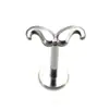 Argola Labial F136 de Titânio Multiformato Coroa Crescente Coração Aranha Brincos de Moda Versáteis para Mulheres