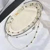 Cadena de Clavícula de Cristal Artificial de Alta Calidad con Diseño de Lapislázuli Natural Cadena para Suéter