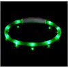 Suprimentos para Animais de Estimação Coleira LED para Cachorro Iluminada Coleira com Carregamento USB Coleira Luminosa para Cachorro Teddy Tamanhos Grande, Médio e Pequeno