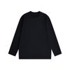 Camiseta de Manga Larga para Hombre Otoño e Invierno Color Sólido Pesado 230g Nueva Blanca Suelta Cuello Redondo Interior Base Ropa de Hombre