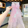 Internet-famoso Princesa Pequena Fita Bow Hairpin Crianças Menina Hanfu Purple Hairpin Acessórios de cabelo das meninas