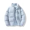 Casaco de Inverno 2001 Novo Masculino e Feminino Quente Tendência Jaqueta Casal Espessa Solta Gola Alta