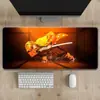 Mouse Pad Anime Demon Slayer, Tapete de Mesa Extra Grande, Espessado, Borda Travada, Resistente a Manchas, para Uso em Jogos e Escritório, Tapete de Computador