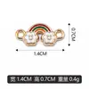 Pingente Duplo Arco-Íris Gota de Óleo DIY Colar Pulseira Pingente Acessórios de Joia Direto do Fabricante, Pode Ser Misturado em Lotes para Vendas Transfronteiriças