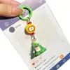 Colgante de Árbol de Navidad de Papá Noel Tridimensional Colgante de Manzana de Dibujos Animados Llavero Navideño Personalizado Accesorios para Parejas