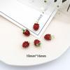 Pendientes colgantes con forma de fruta creativa tridimensional de aleación con gotas de aceite, accesorios de joyería DIY, fresa, cereza y naranja.