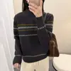 Nueva Ropa de Mujer Otoño e Invierno Europeo, Suéter Jacquard Fair Isle Estilo Bosque, Top de Moda de Alta Gama, Ropa de Punto Europea