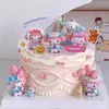 Fiesta de Té Maid Melody Culomi Kt Cat Decoraciones de Pastel Adornos Rosa Pequeña Princesa Niña Enchufe