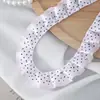 2.5cm Encaje Plegado de Lunares de Doble Capa Adornos Accesorios Materiales Hechos a Mano para DIY Cinta Accesorios para el Cabello Decoración para Portatarjetas
