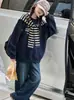 Conjunto de otoño para niña 2026 nuevo estilo: elegante chal, sudadera con capucha y pantalones casuales de pierna ancha, un conjunto de dos piezas para niñas mayores