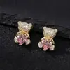 Contas Espaçadoras Coração de Urso Inlaid com Zircônia Preserva-Cor Preenchidas com Ouro 14K Acessórios de Contas Soltas para Pulseira Colar Artesanal DIY